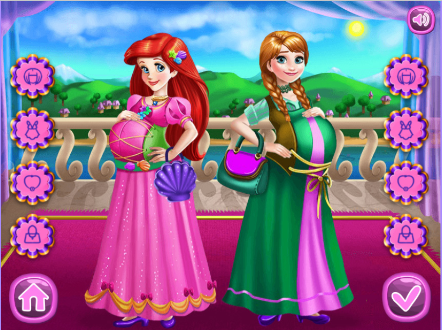 Jogos de Vista Três Princesas Grávidas no Meninas Jogos