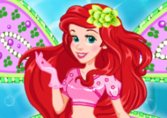 Ariel se Veste de Fada Winx
