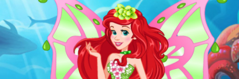 Ariel se Veste de Fada Winx