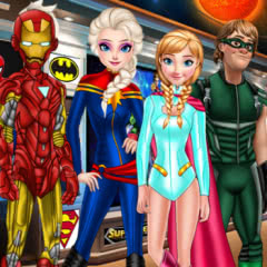 Jogo Elsa e Anna: Marvel contra DC