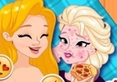 Elsa, Rapunzel, Bela e a Festa da Pizza