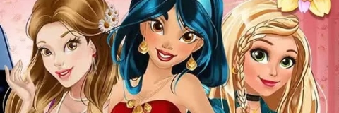 Jasmine, Rapunzel e Bela no Instagram
