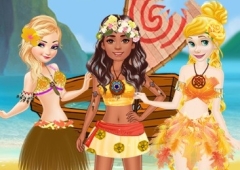 Na ilha com Elsa, Rapunzel e Moana