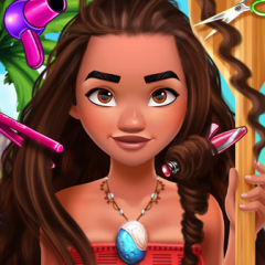 Jogos de Salão de Cabeleireiro de Moana no Meninas Jogos