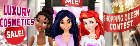 Tiana, Ariel e Jasmine no Shopping